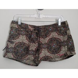 Patagonia Women's Patterned Shorts - Brown and Pink